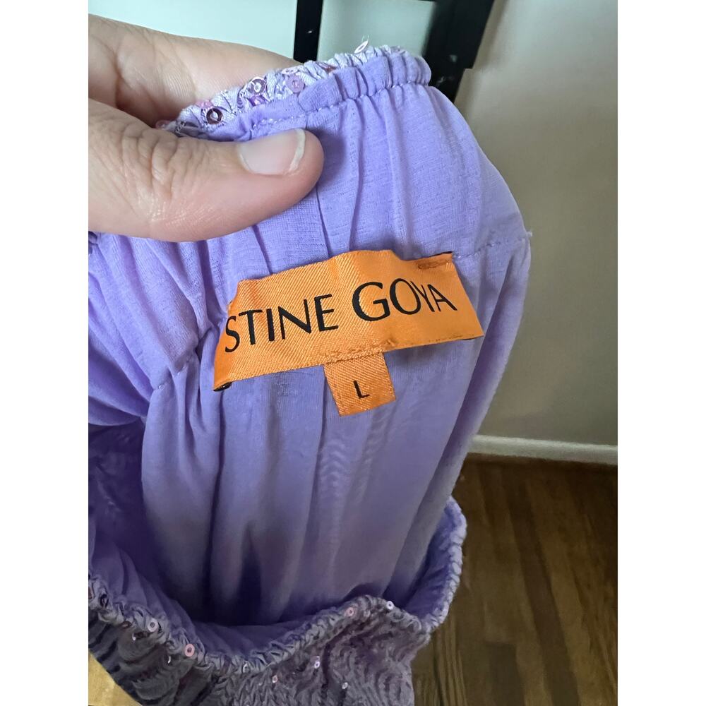 Stine Goya Markus lavender Sequin Trousers Size Large - Picture 2 of 8